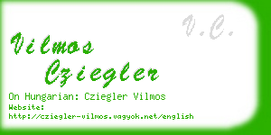 vilmos cziegler business card